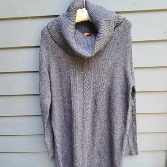 Modcloth Charcoal Gray Cowl Neck Sweater Dress size XL NWOT! - Picture 7 of 7